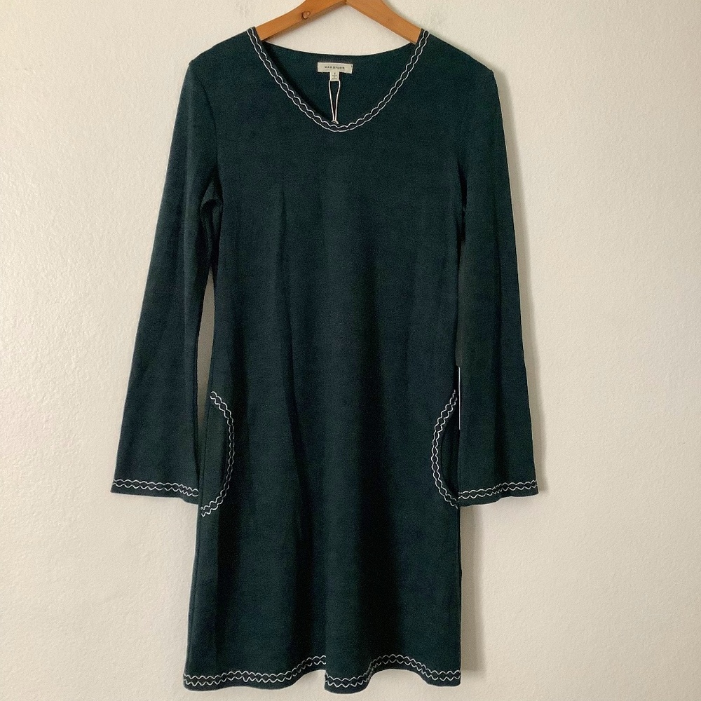 New Max Studio Hevergrn Long Sleeve Dress Size S